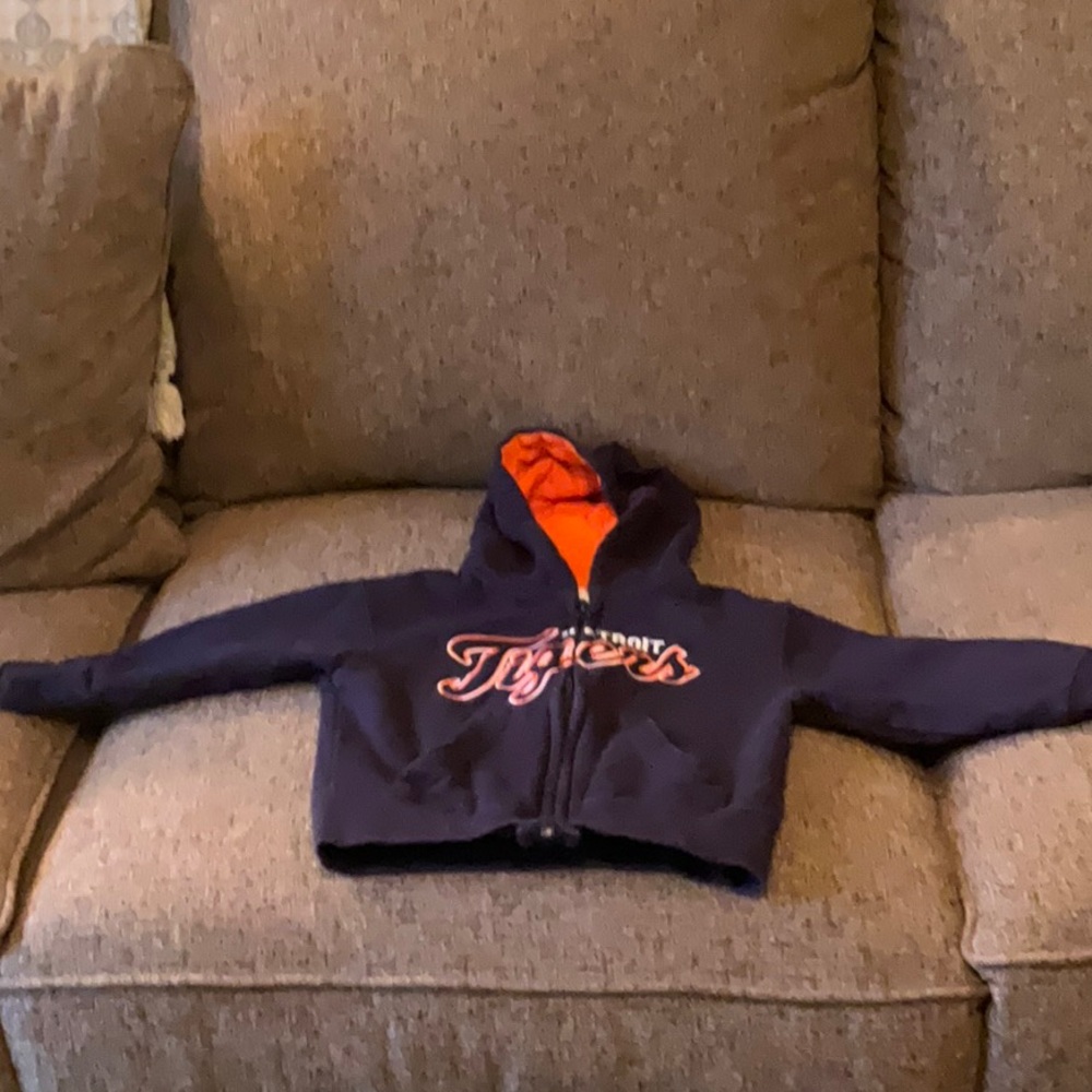 MLB Dark Blue and Orange Kids Hoodie